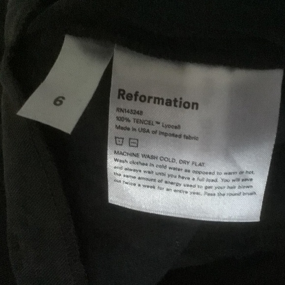 NWT Reformation Avalon Ankle Tie Paper Bag Pants in Black - Size 6 - Picture 8 of 9